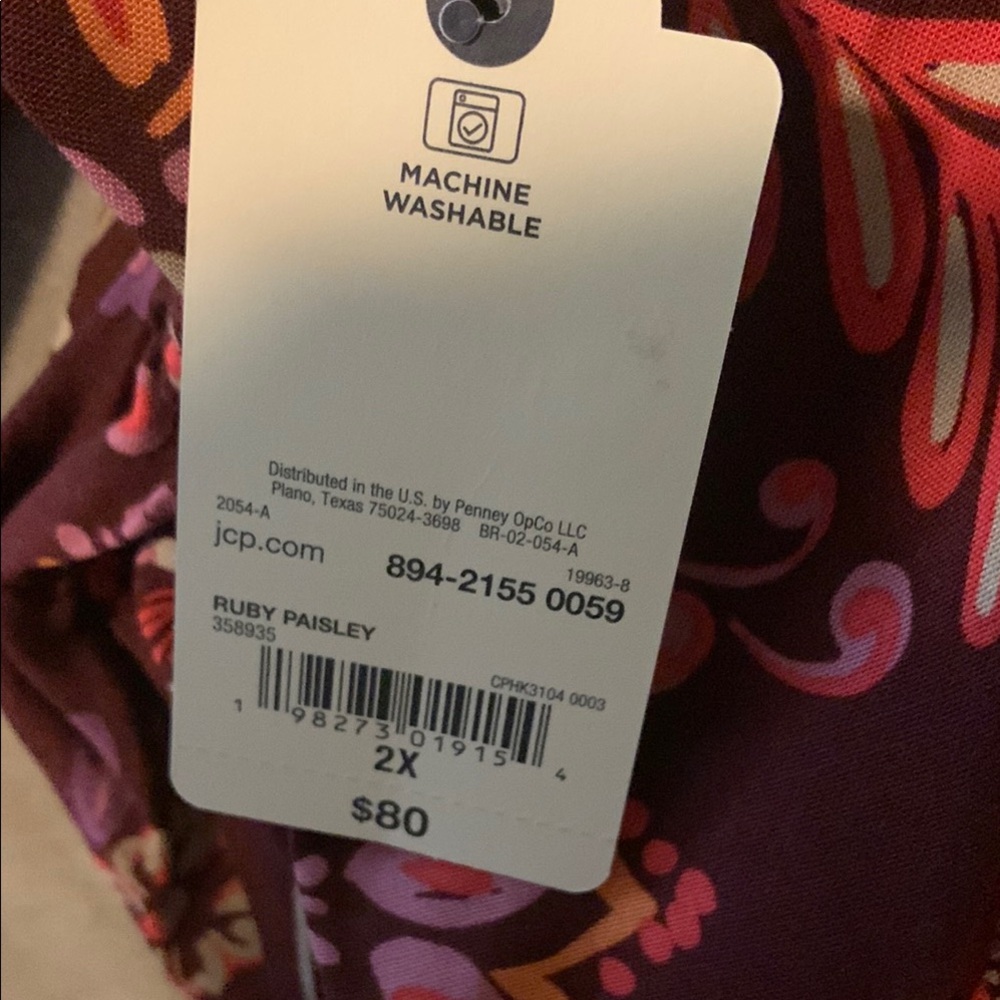 St Johns Bay NWT Lightweight Paisley Bohemian Print Dress - Picture 7 of 15